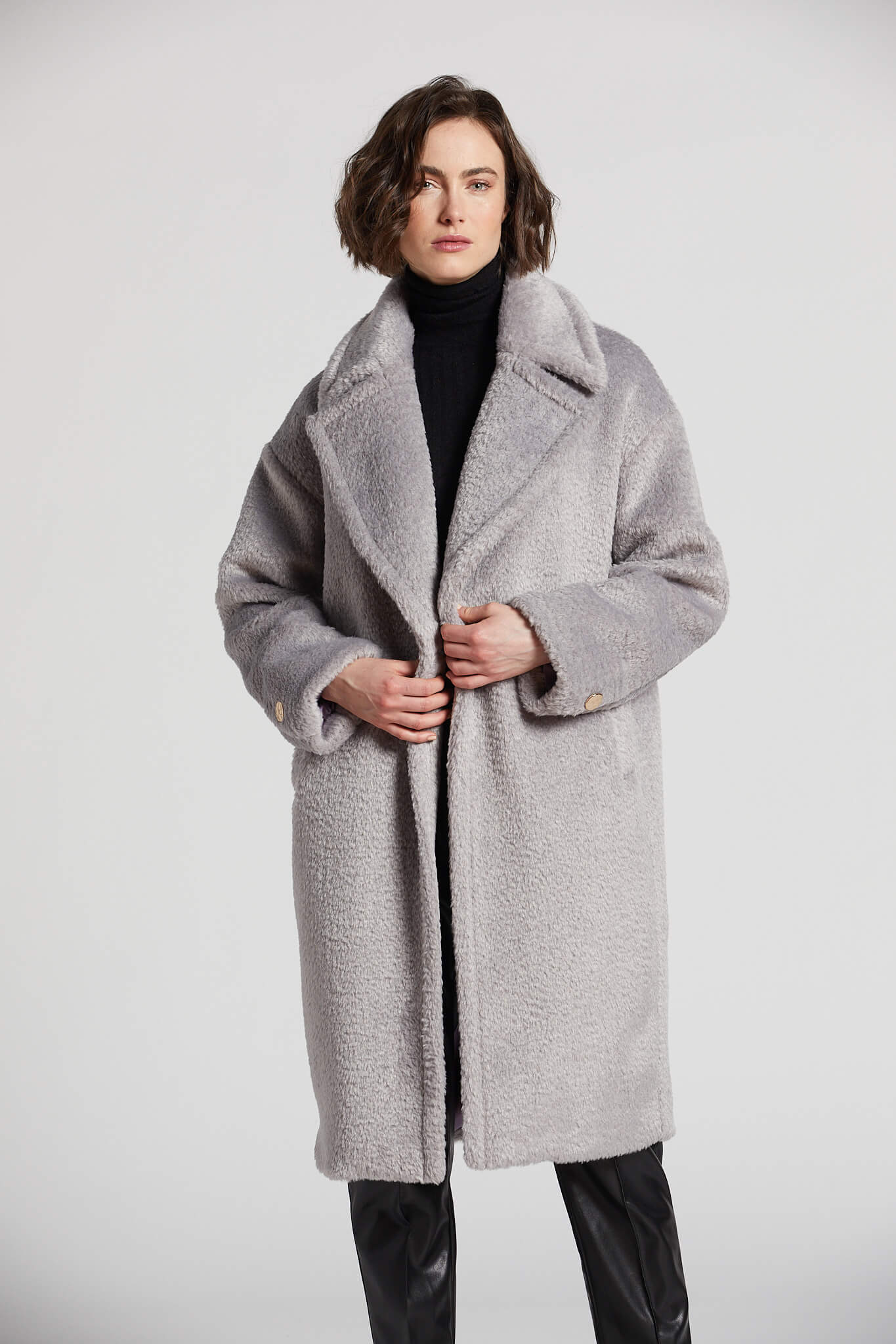 Executive Longline Panel Faux Fur Coat – Oh Polly US