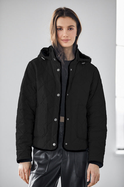 Manteau court capuche sale