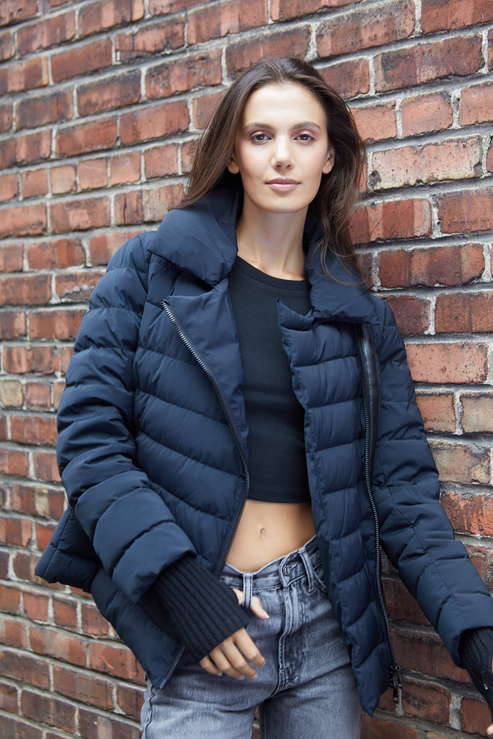 Fitted down jacket on sale womens