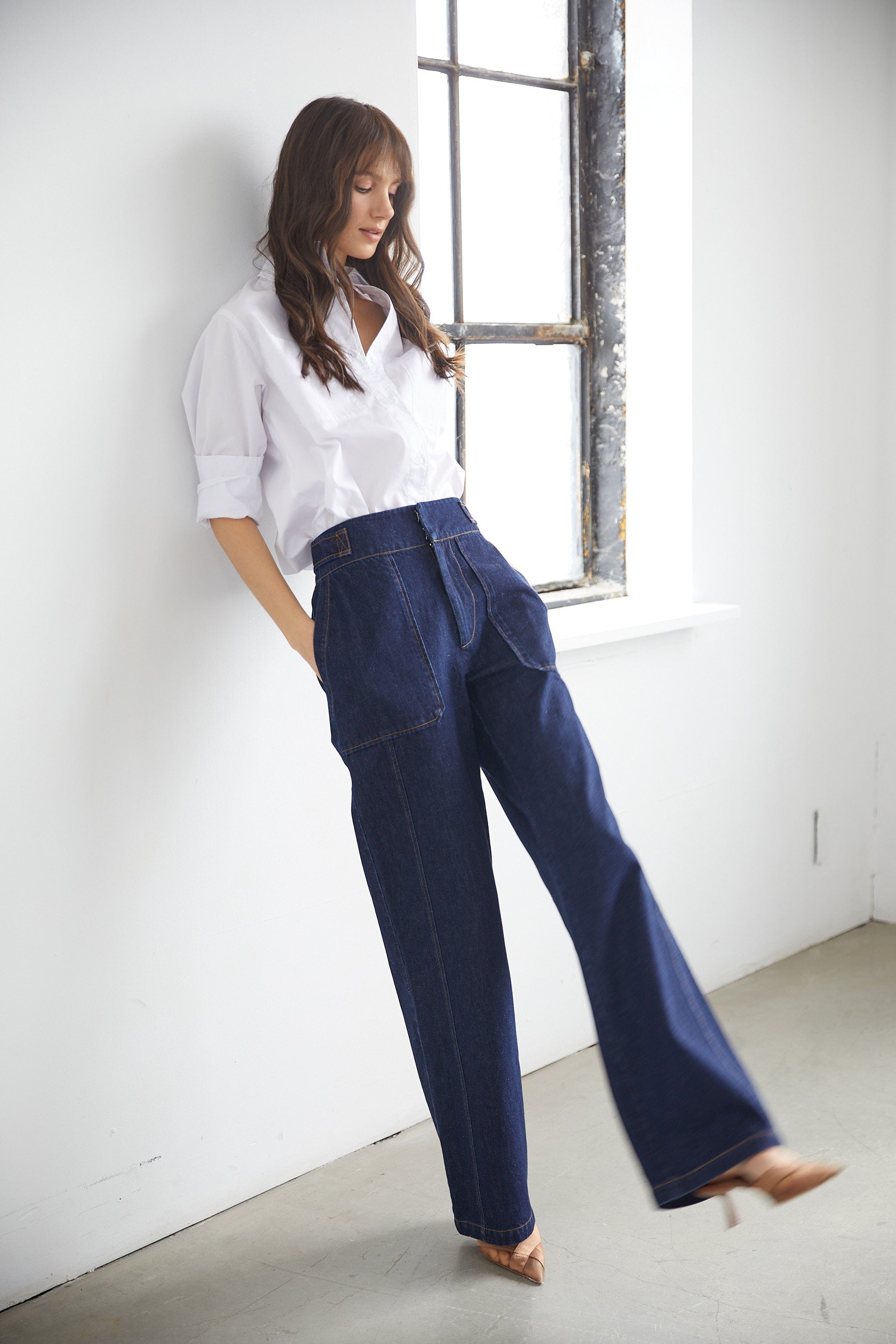 Pantalon en denim foncé Spencer