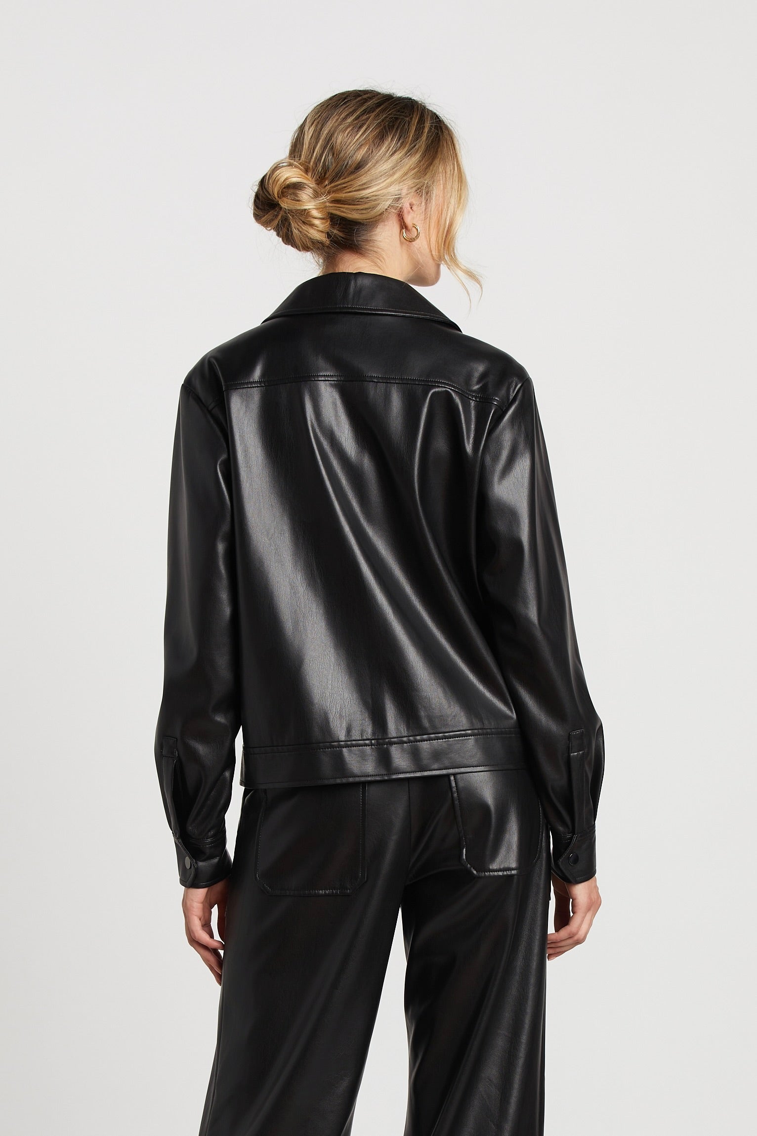 Sadie Short Vegan Leather Jacket