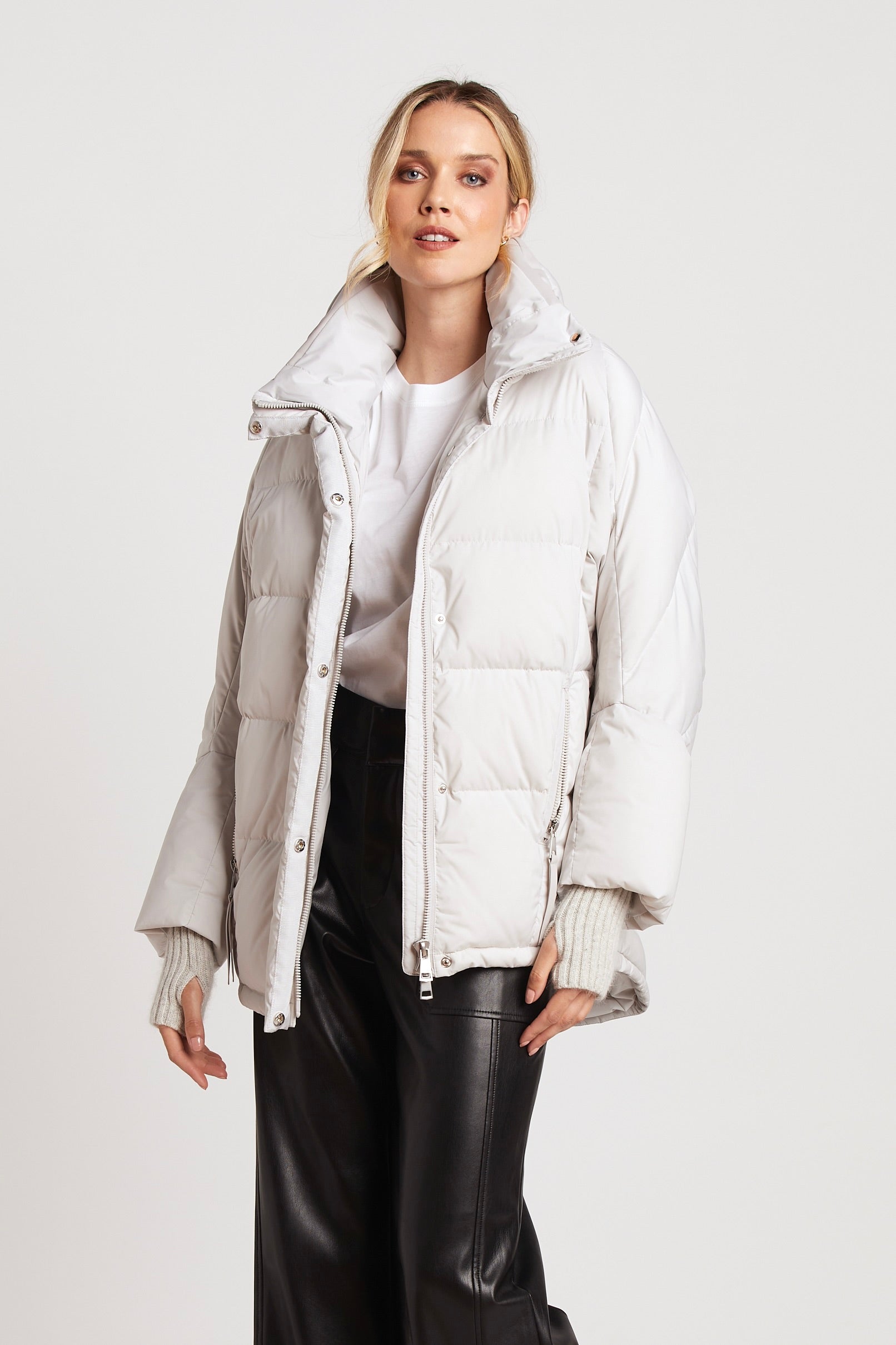 Sasha Slightly Oversized Cocoon Puffer Shaped Jacket