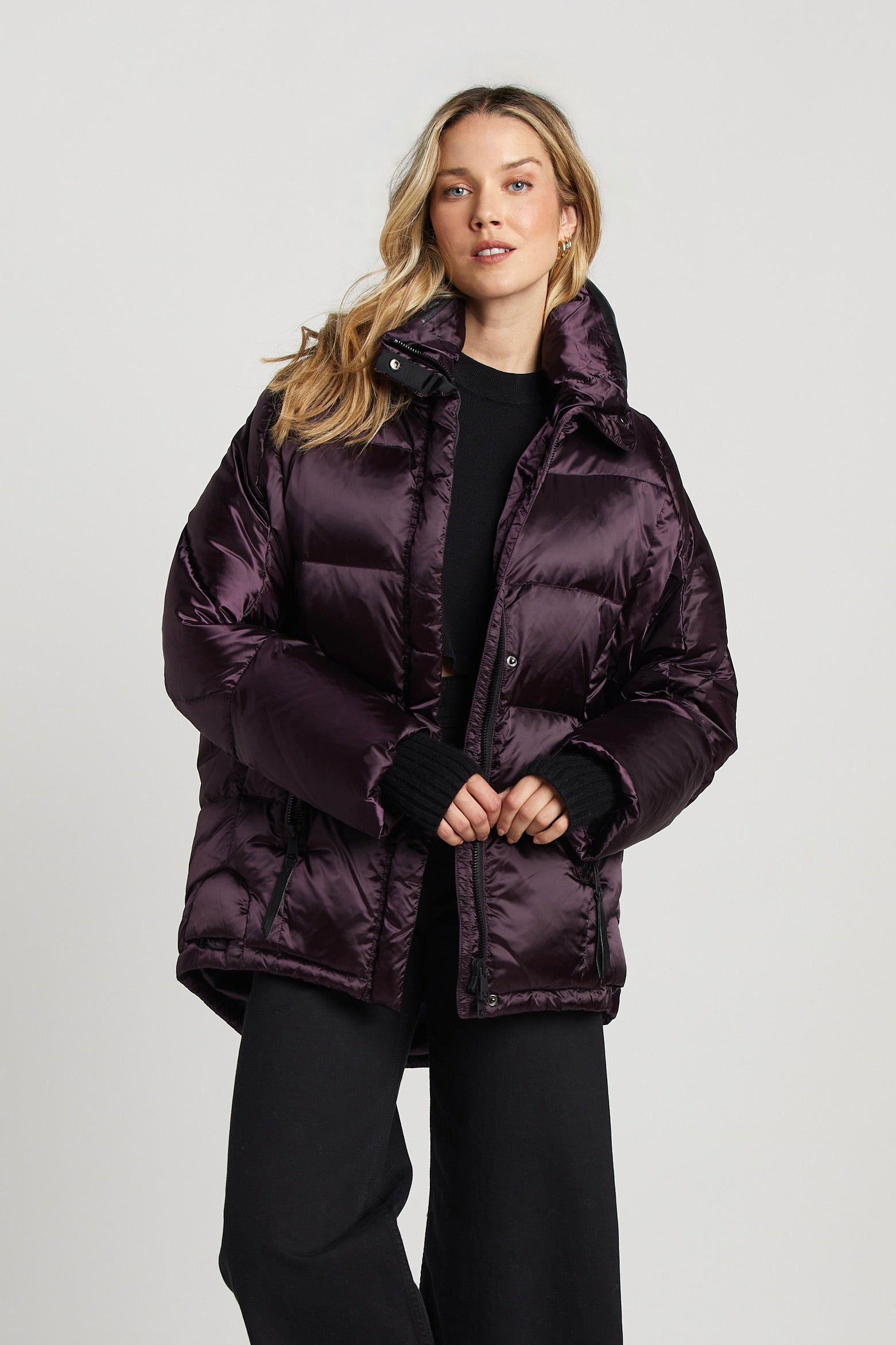 Sasha Slightly Oversized Cocoon Puffer Shaped Jacket