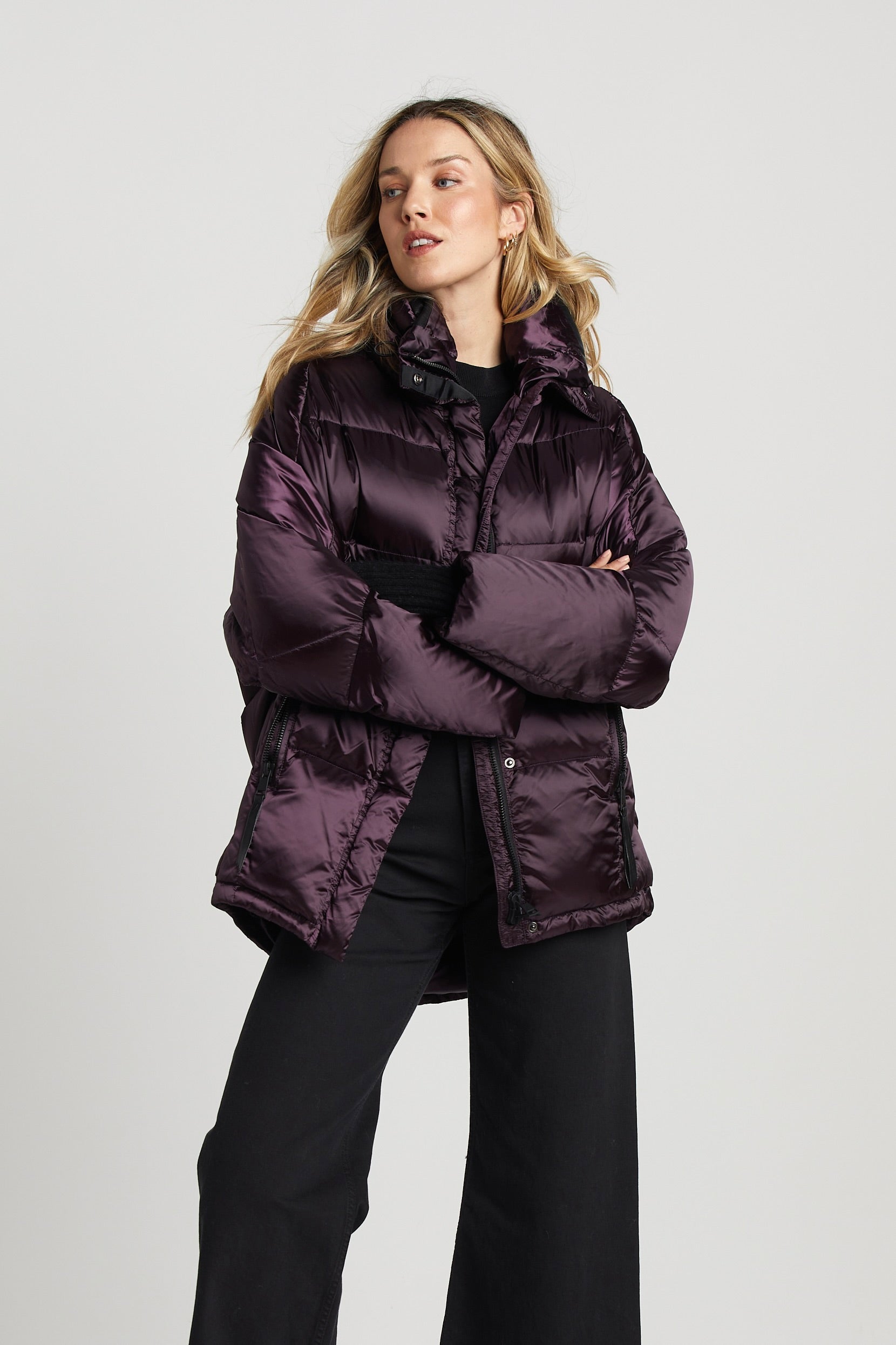 Sasha Slightly Oversized Cocoon Puffer Shaped Jacket