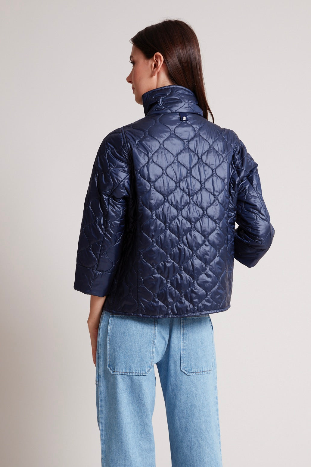 Tenley quilted wave 3/4 sleeve jacket