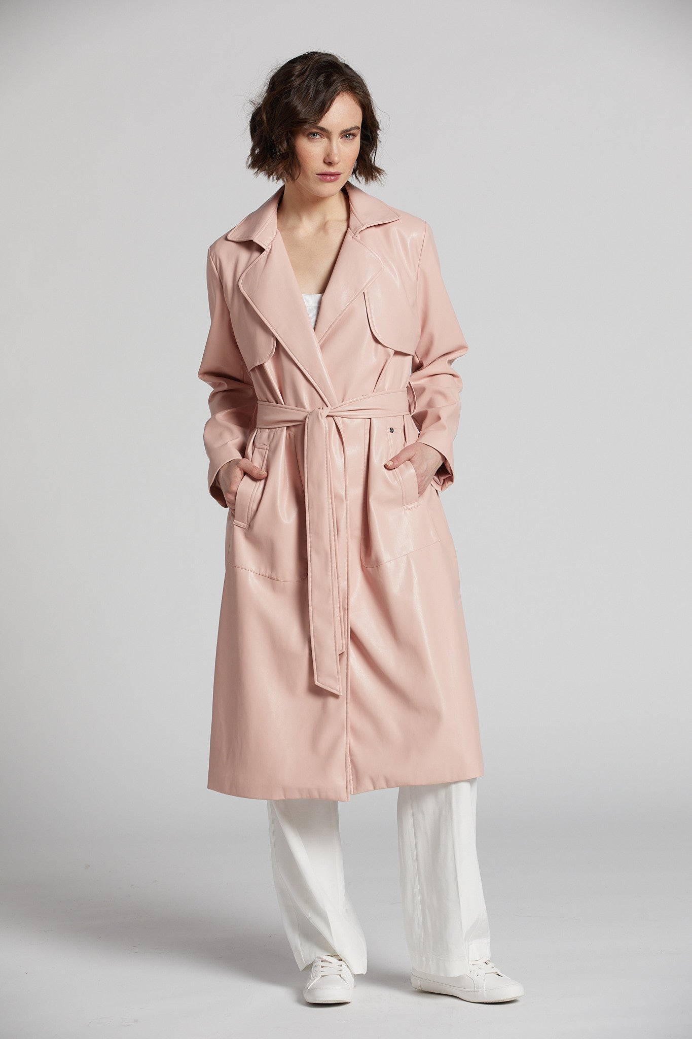 Blush wrap outlet coat